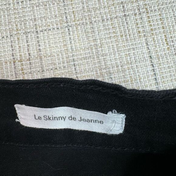 Frame Le Skinny De Jeanne Distressed Ripped Black Jeans Size‎ 26 - Picture 5 of 7